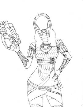 Tali sketch line art