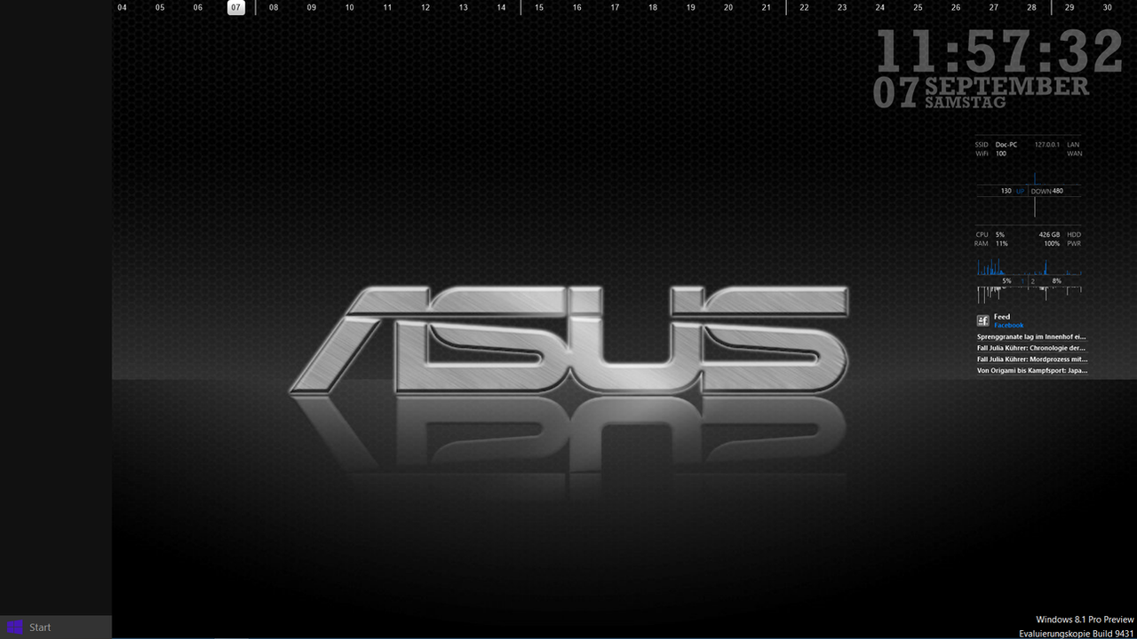 Asus Doc Win 8.1 black and blue