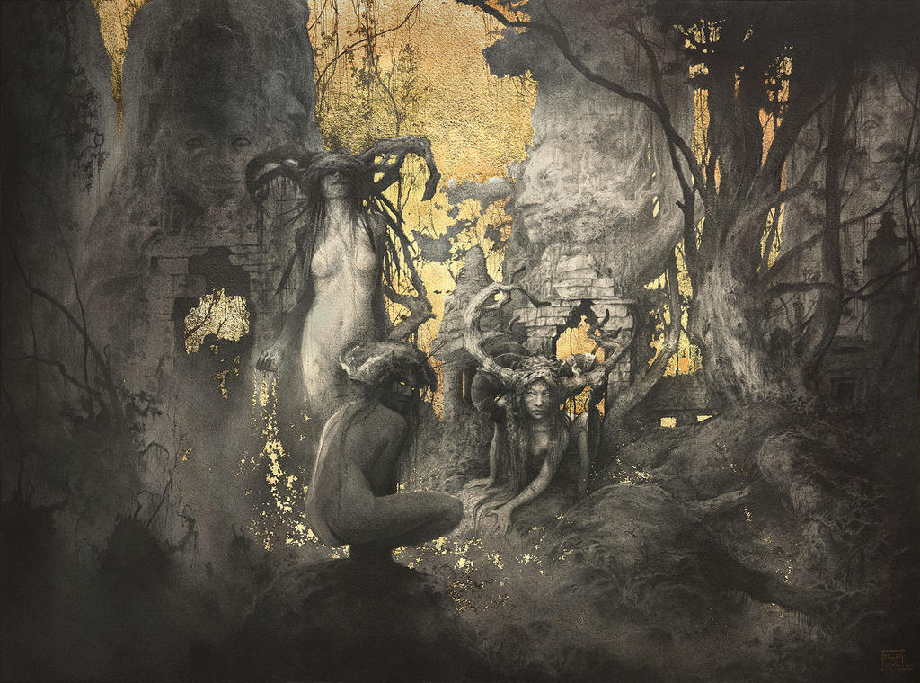 Первые мистические произведения. Yoann Lossel картины. Yoann Lossel Beowulf. Yoann Lossel FATAE.