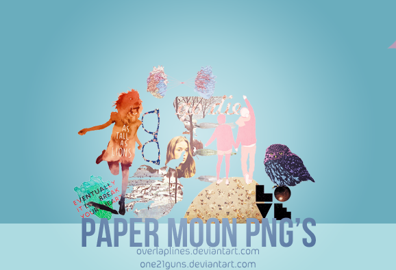 Paper moon PNG's