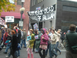 Protest against Bush