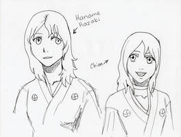 OC sketches Haname and Chian
