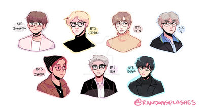 BTS X GLASSES by Randomsplashes on DeviantArt