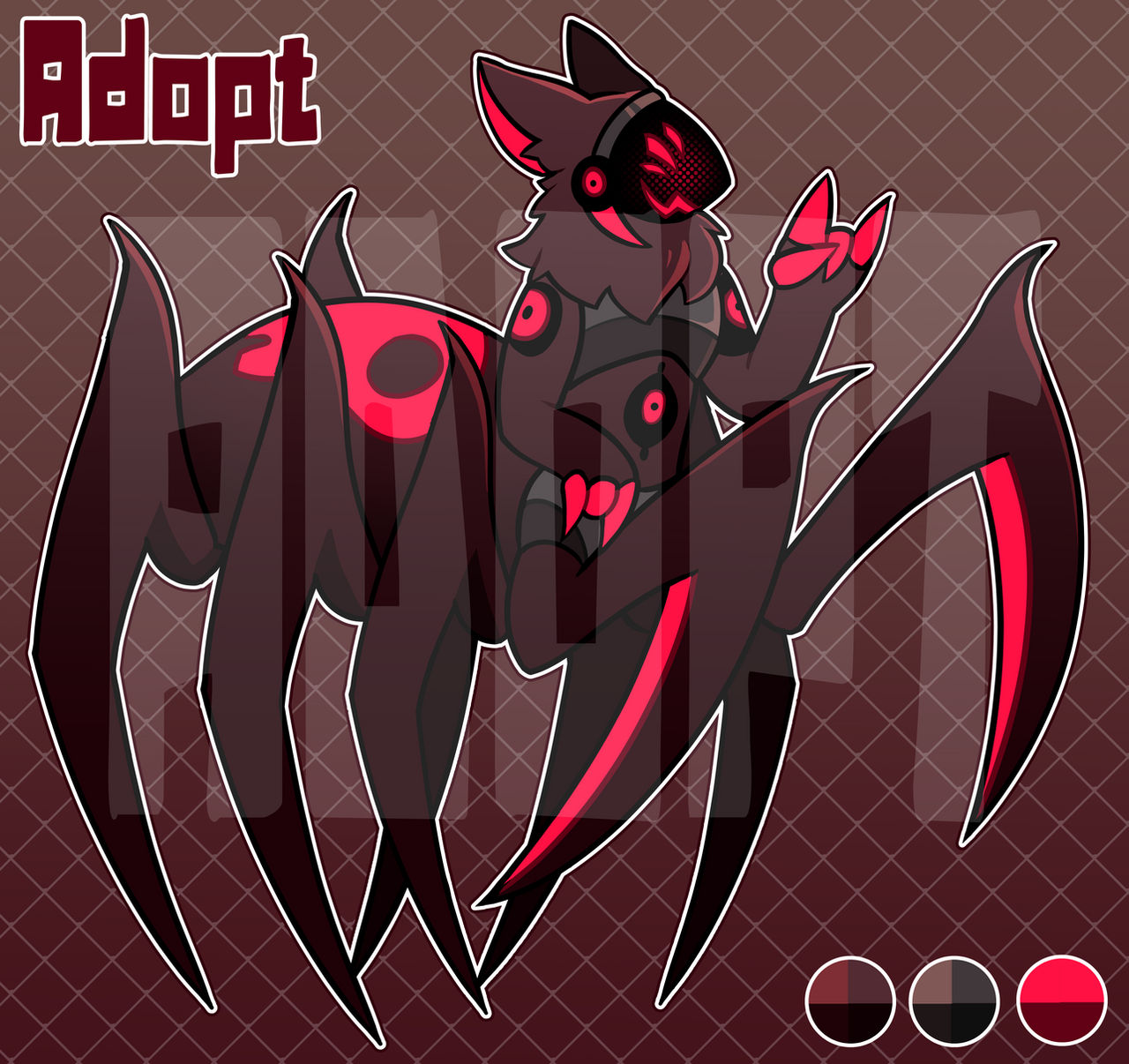 Protogen Is Red Red Spider Protogen Adopt (CLOSED) by Gabzy46 on DeviantArt