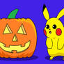 Pikachu and The Jack O' Lantern