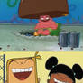 Tommy and Lola Laughs at Patrick as an accordion