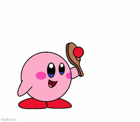Kirby playing Paddle Ball Animation by adrianmacha20005