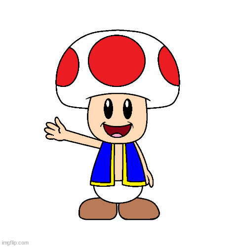Toad waving animation by adrianmacha20005 on DeviantArt