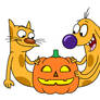CatDog with The Jack O' Lantern