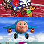 The Three Mascaritas afraid of Jay Jay