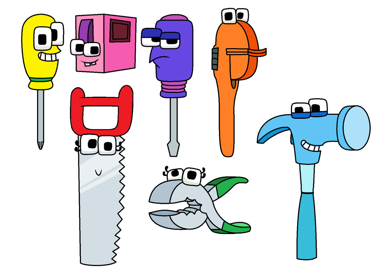 Manny's Tools in Alphabet Lore Style
