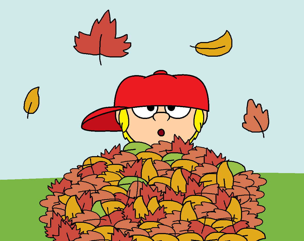 Froggo in the Pile of Leaves