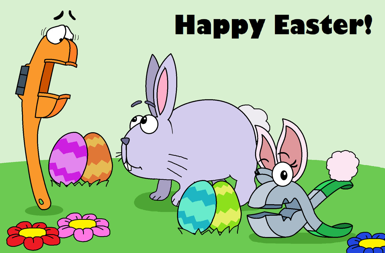 Happy Easter with Squeeze and Rusty by adrianmacha20005 on DeviantArt