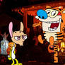 Ren and Stimpy as Rabbit and Tigger