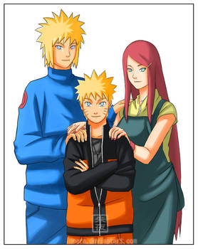 minato, kushina and naruto