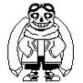 Crystal! Sans Battle Sprite (black white)