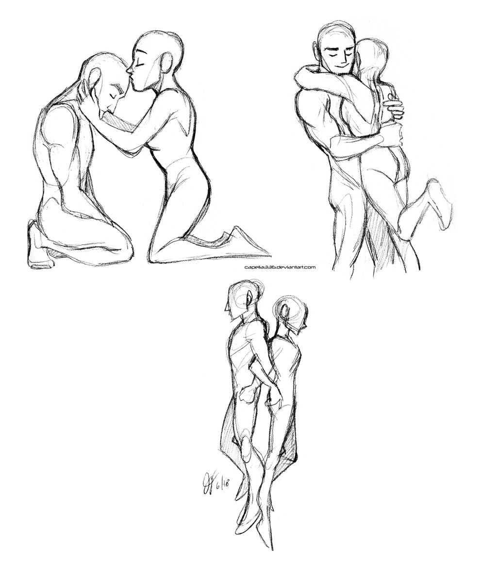 Couple Drawing References and Sketches for Artists
