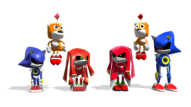 Metal Knuckles & Tails Doll - Sonic R Characters