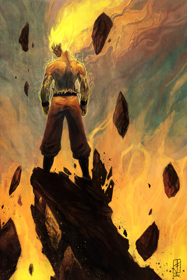 1 Sayan the super sayan by fallen-eye on DeviantArt