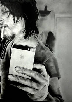 NORMAN REEDUS SELFIE PORTRAIT