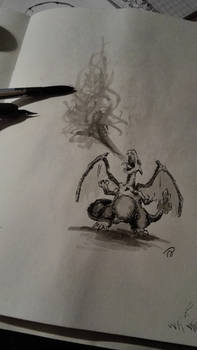 Charizard in ink