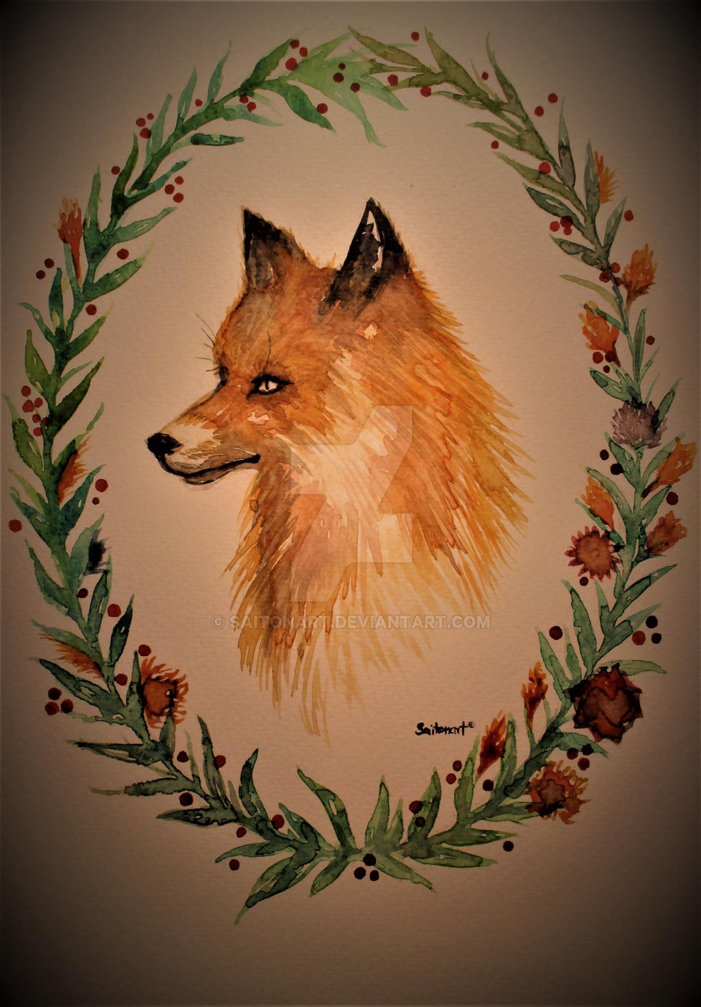 fox watercolor dailywatercolor 11/26