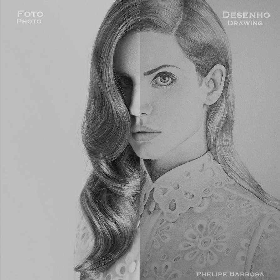 Lana Del Rey - Drawing and photo by phelipebf on DeviantArt