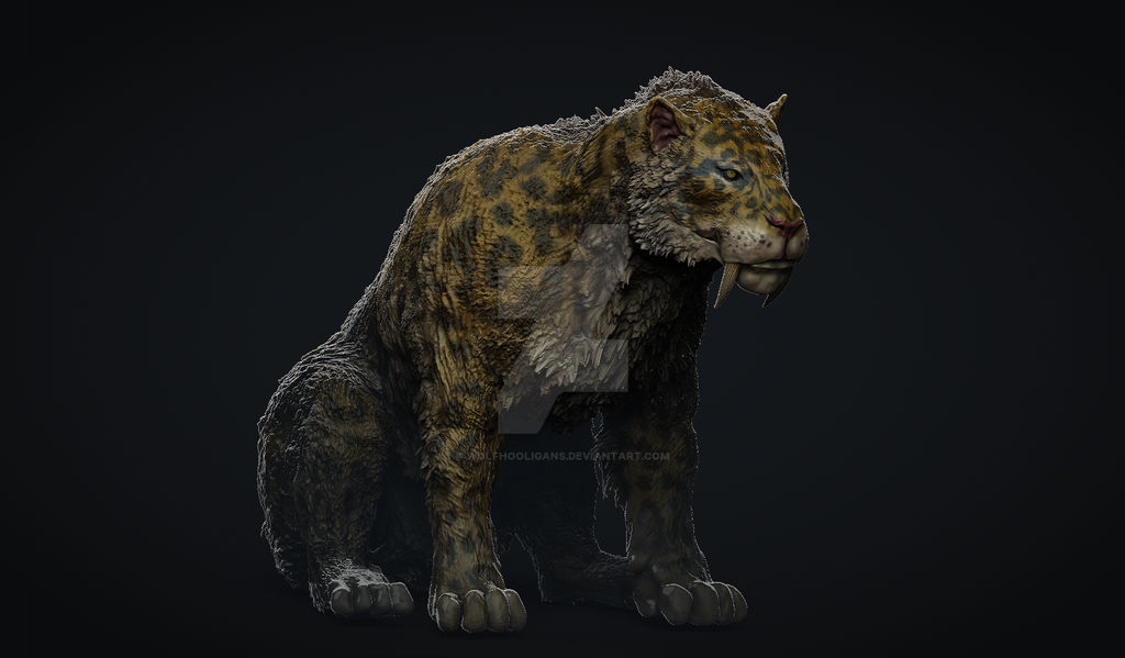 Smilodon wip by Wolfhooligans on DeviantArt