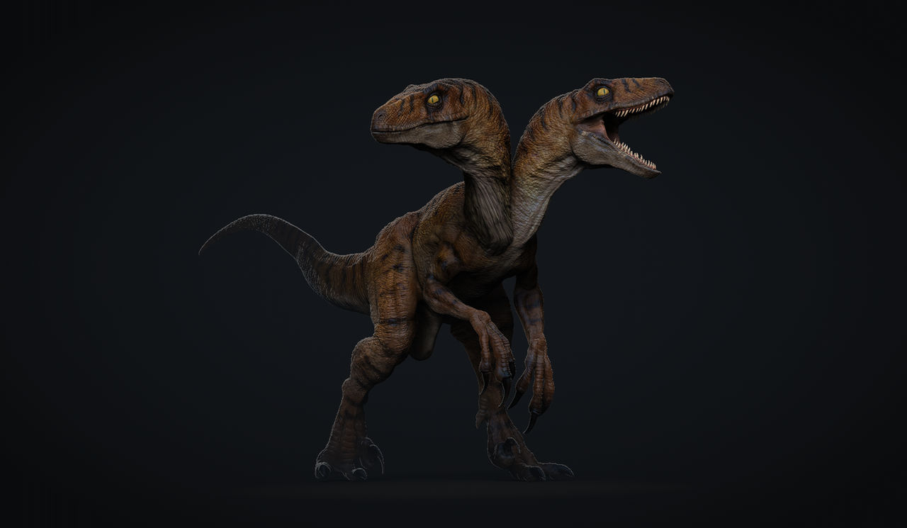 2 Female Raptors two-headed raptor jurassic world rebirth by Wolfhooligans on DeviantArt