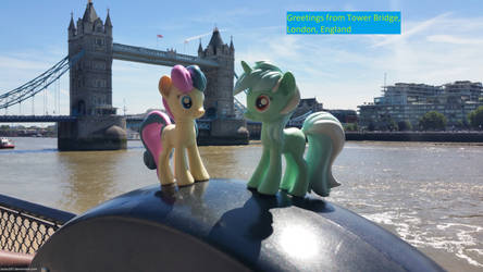 Lyra and Bon Bon at Tower Bridge