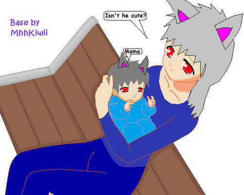 Silver Wolf (holding Junior when he was a baby)