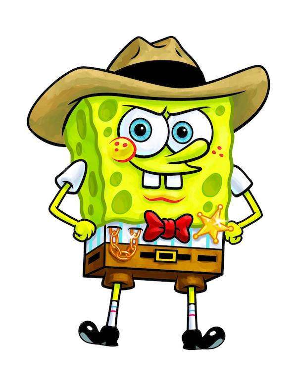 Spongebob cowboy render by Mordecaiisback on DeviantArt