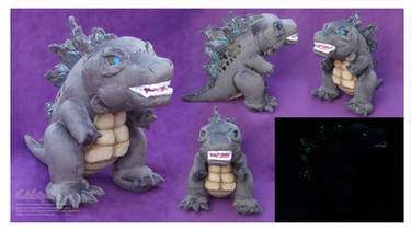 Chibi Godzilla  Handmade Custom Plush