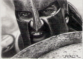 King Leonidas 300 sketch card