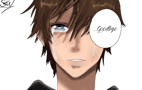 Sad Anime Boy - Goodbye by MonkeyDDante on DeviantArt