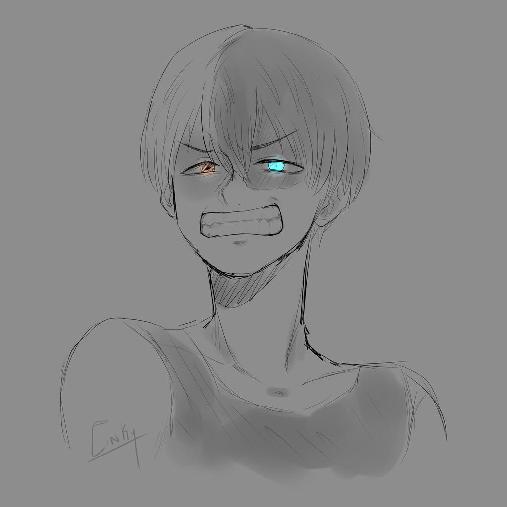 Angry Todoroki(?? by ItsmeCinky on DeviantArt