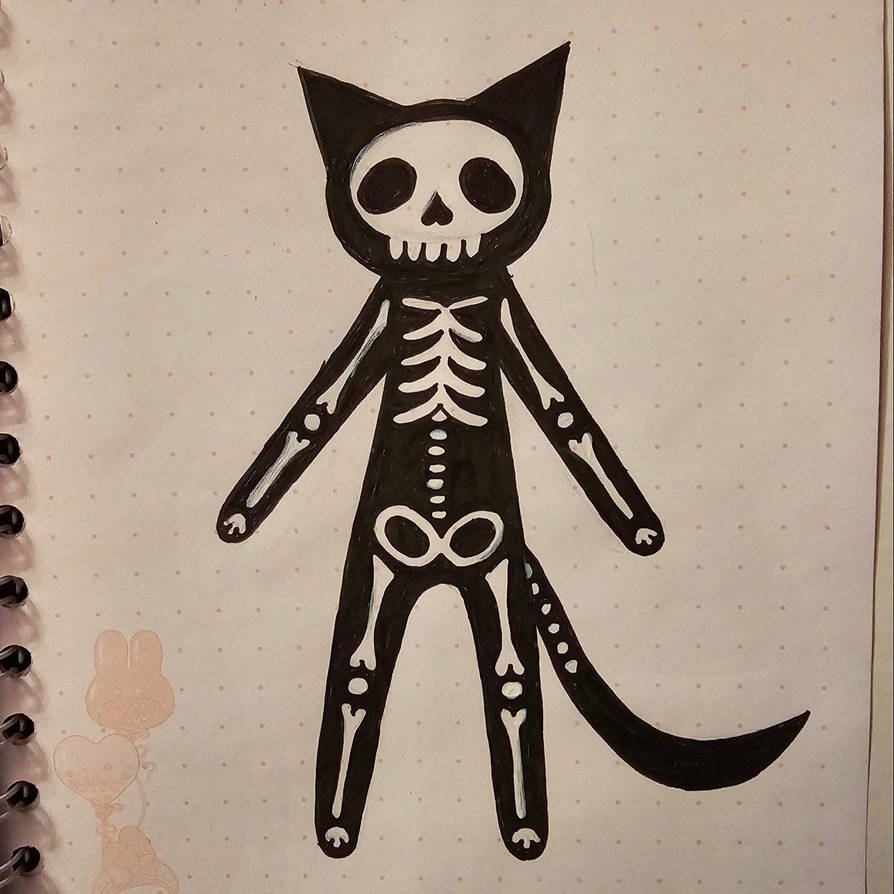 Skeleton Kitty Skeleton kitty by crazyfacedcat on DeviantArt