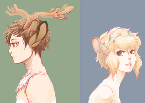 Deertaur male and female