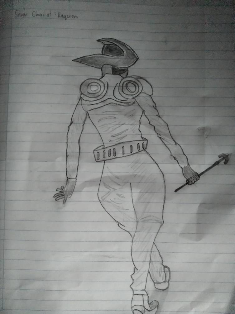 Silver Chariot Requiem JJBA by me, 2020 : r/drawing