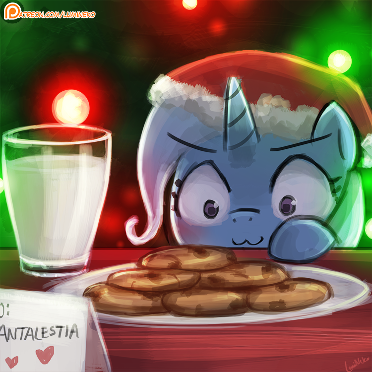 Trixie wants the cookies and milk