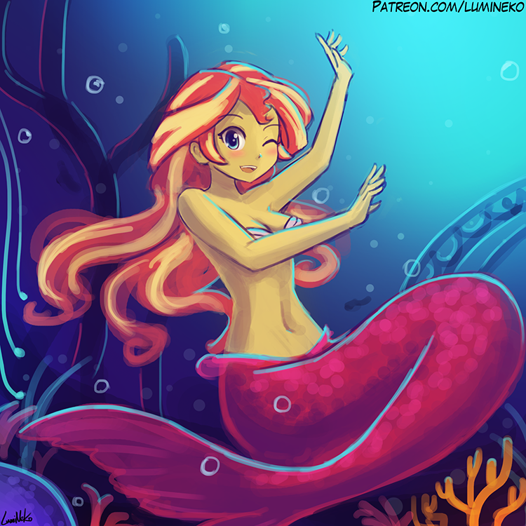 Speed Paint - Sunset Shimmer Mermaid