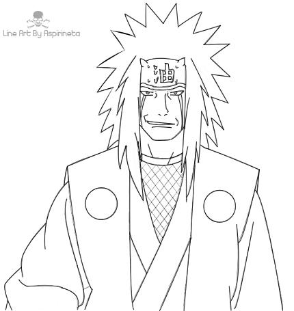 jiraiya lineart by aspirineta on DeviantArt