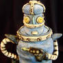 blue robot cookie jar