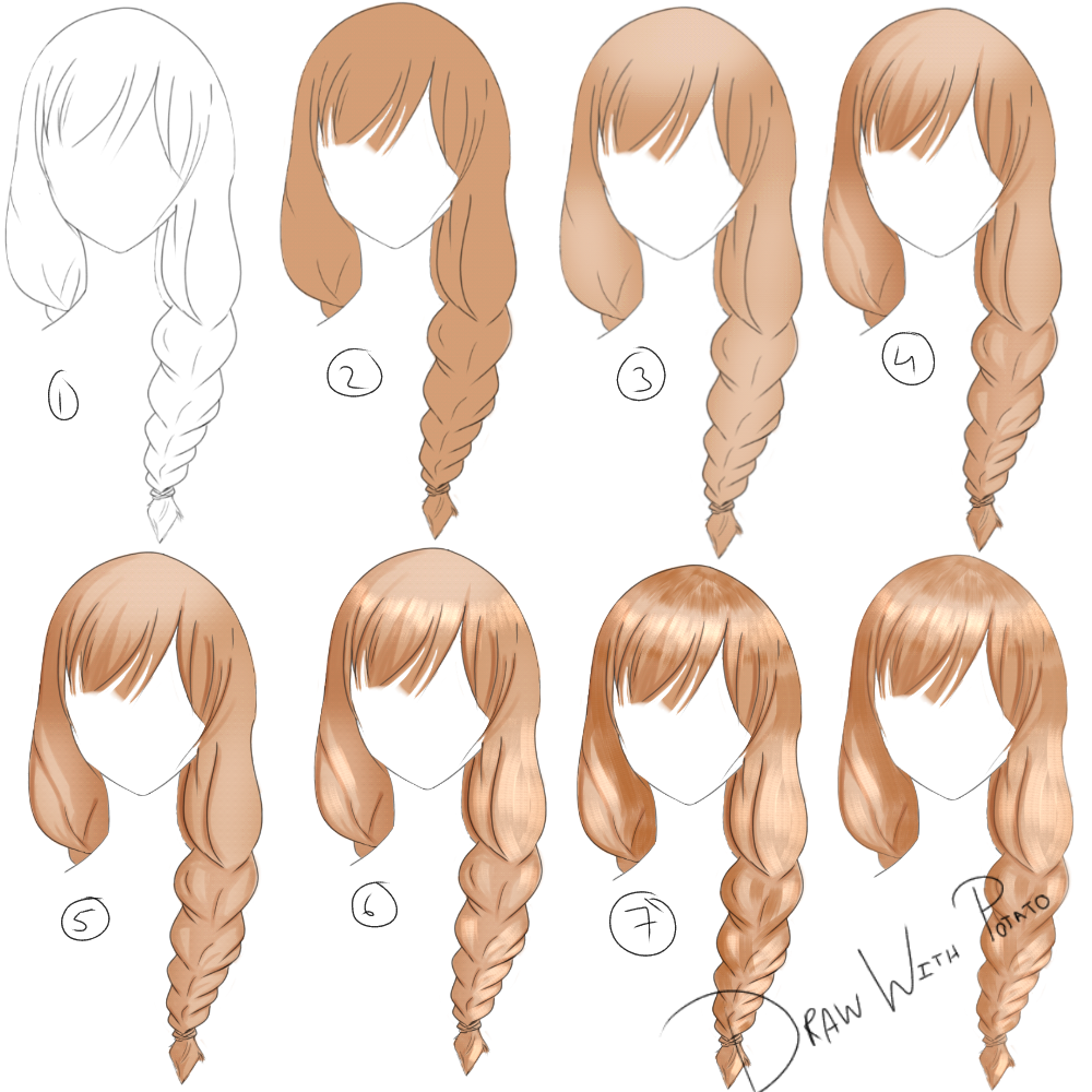 ANIME HAIR IDEAS for girls, IbisPaintX