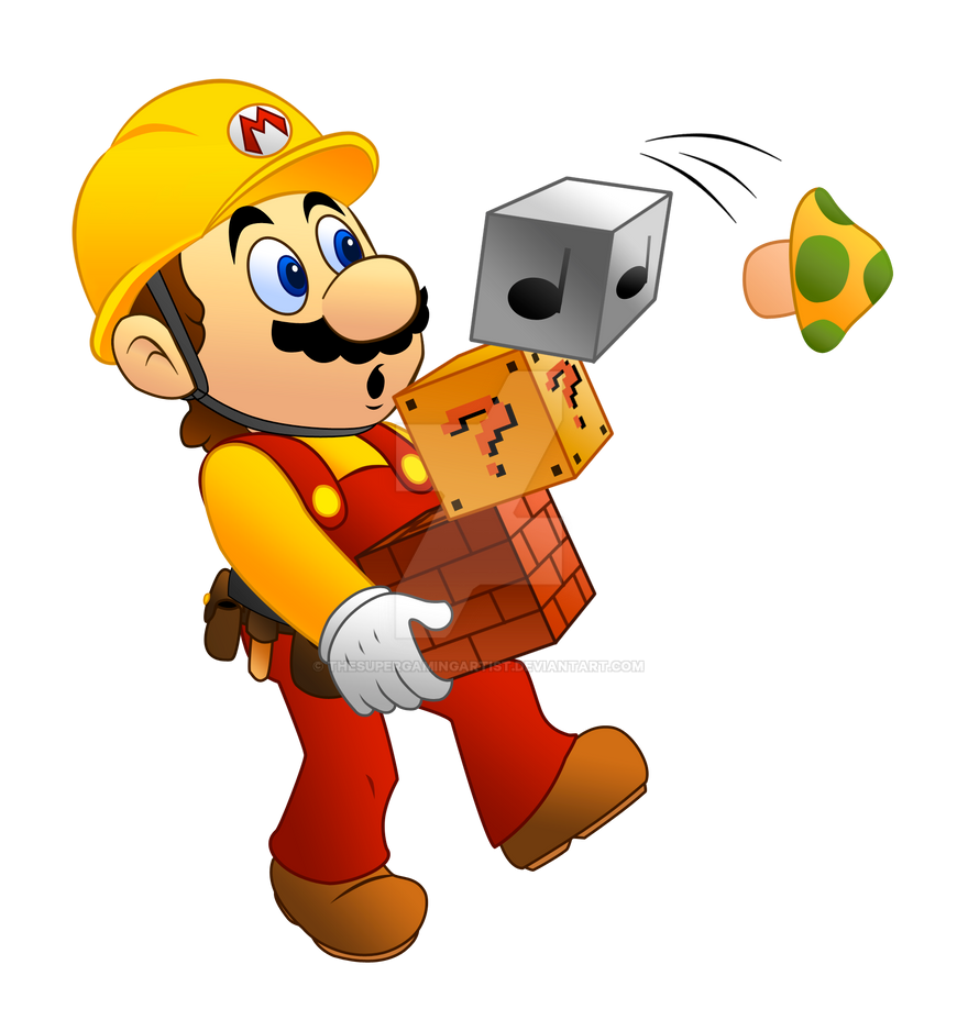 Super Mario Maker - Construction Suit Mario by TheSuperGamingArtist on ...