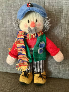 Hand knitted Grandad doll