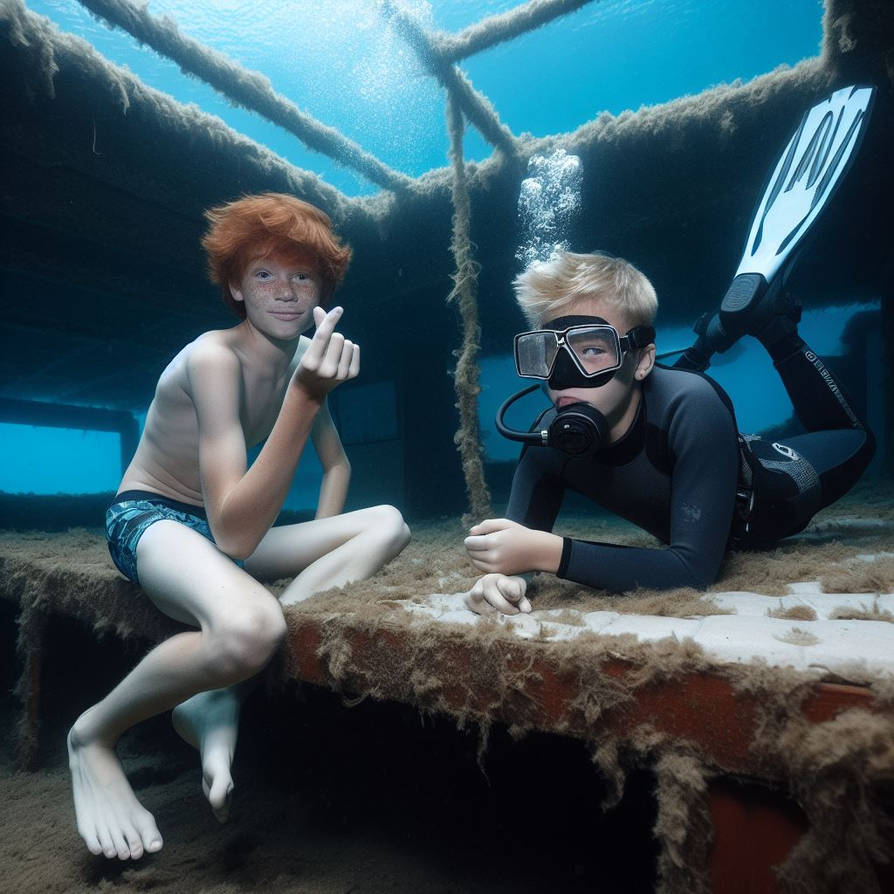 Boy with Scuba Diver 22 by BarryWaters on DeviantArt