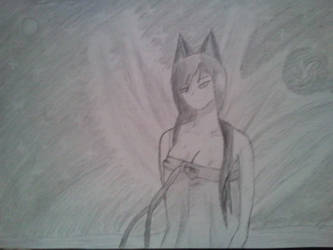 Sketch of Ahri The Nine Tailed Fox