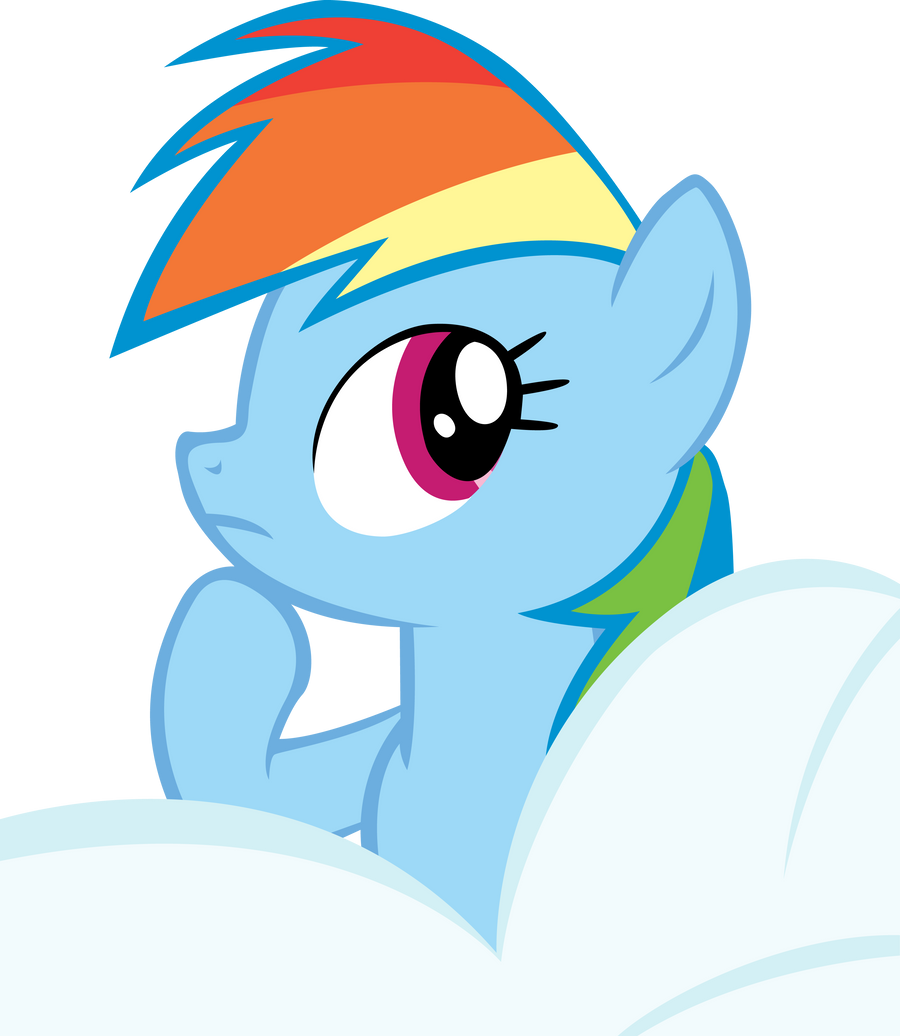 Thinking Rainbow Dash