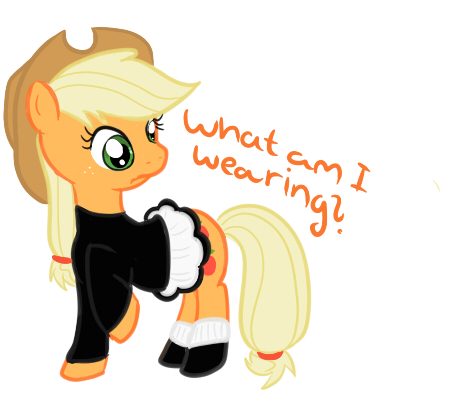 Applejack wearing a dress 1